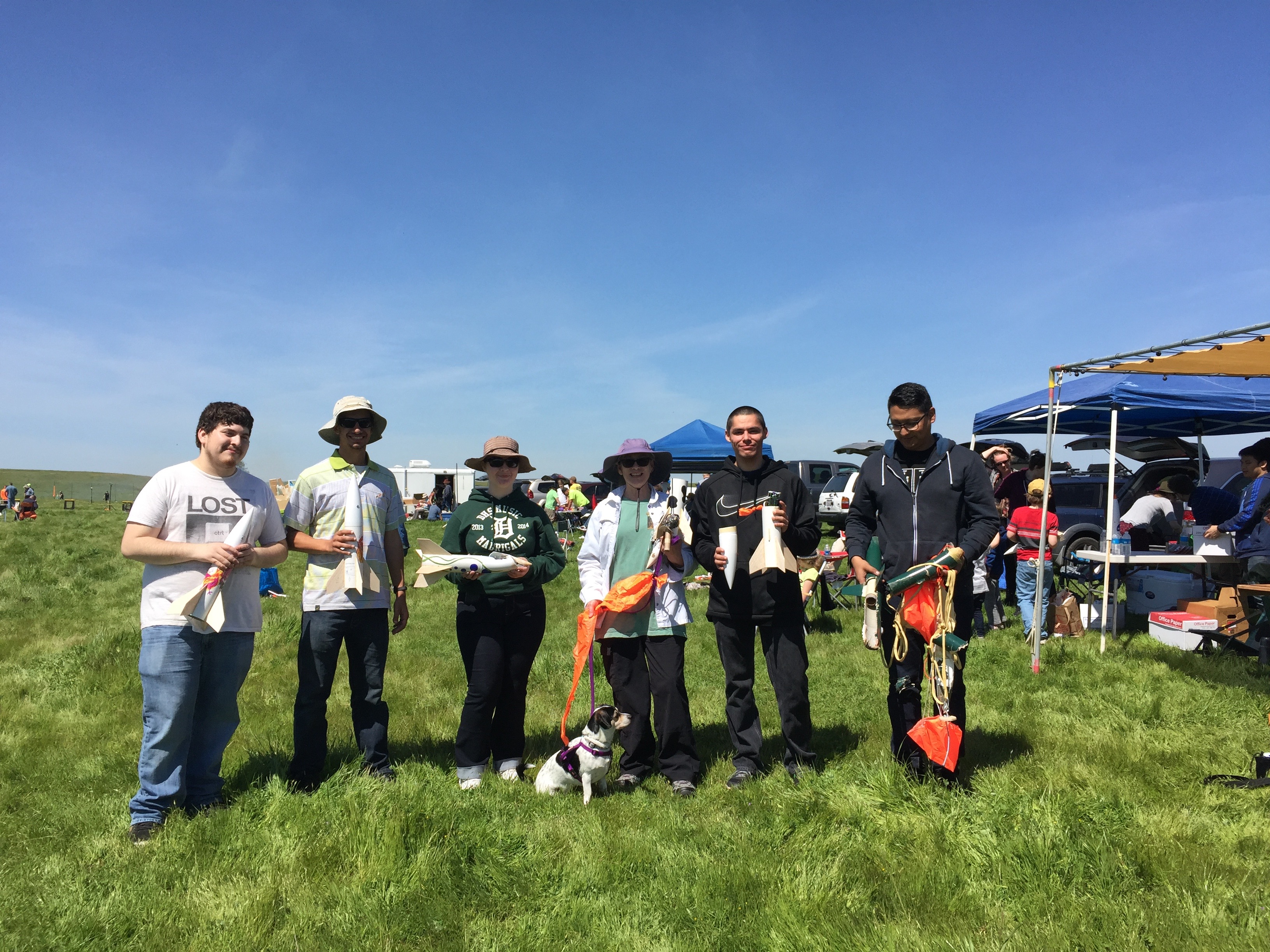 Reedley Students posed around professor Lauren Novatne